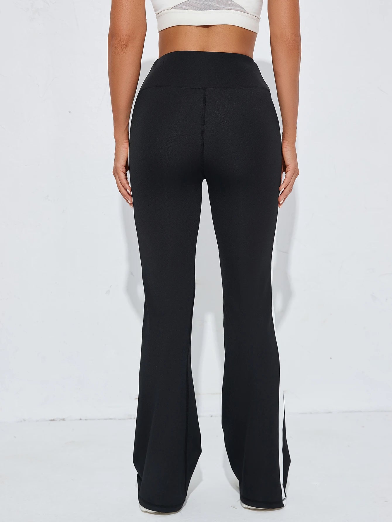 side stripe stretch yoga pants