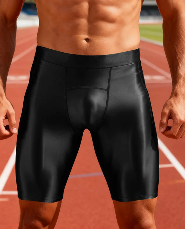 Men's glossy yoga pants casual