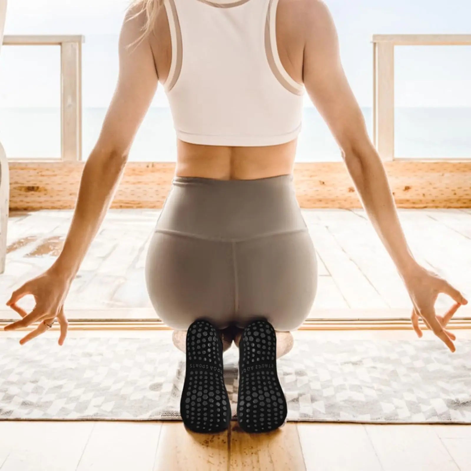 2 Pairs Pilates Yoga Ankle Socks