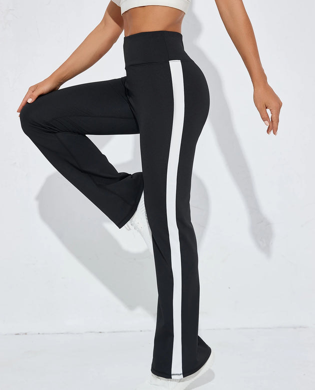 side stripe stretch yoga pants