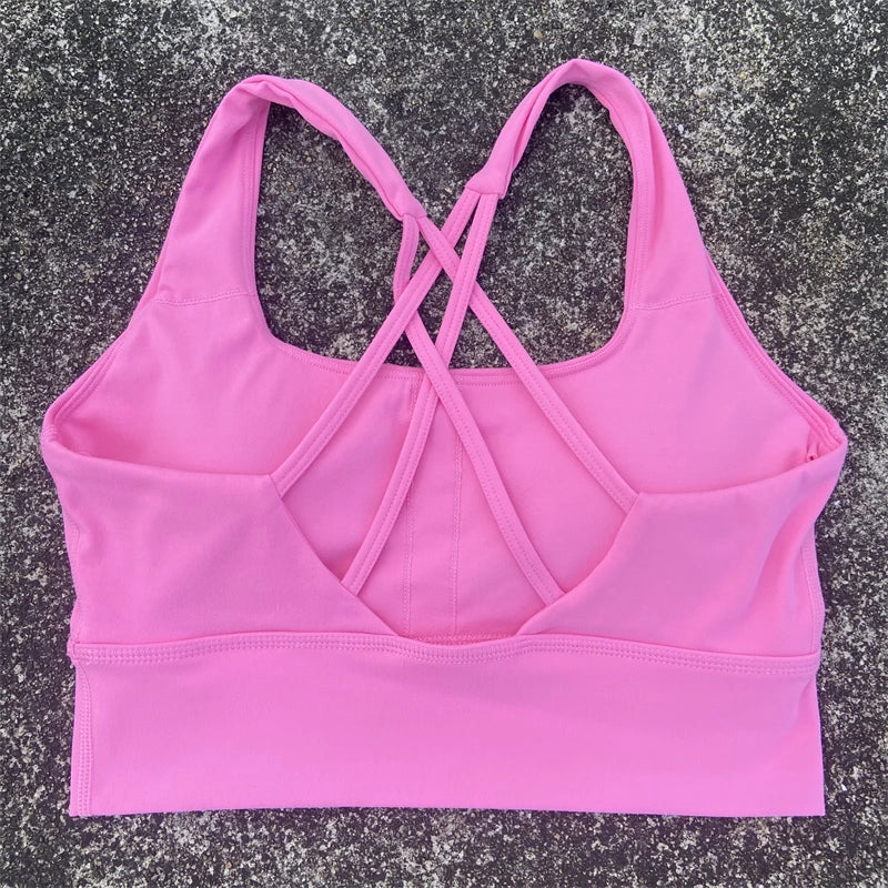 Cross Straps Sports Bra Gym