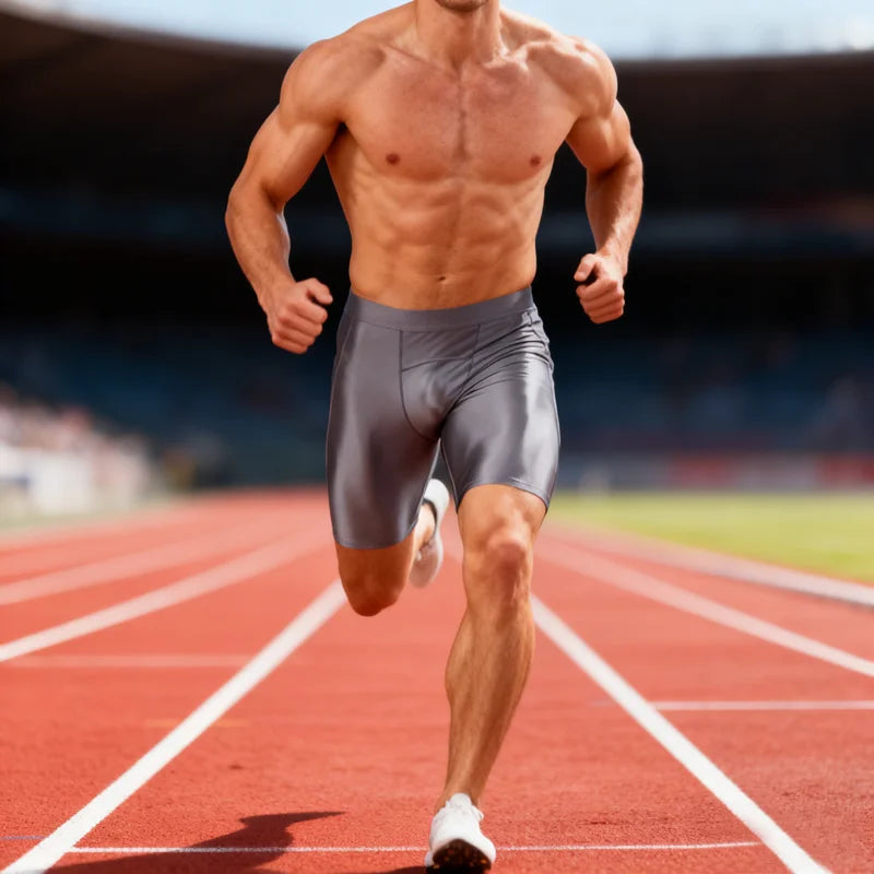 Men's glossy yoga pants casual