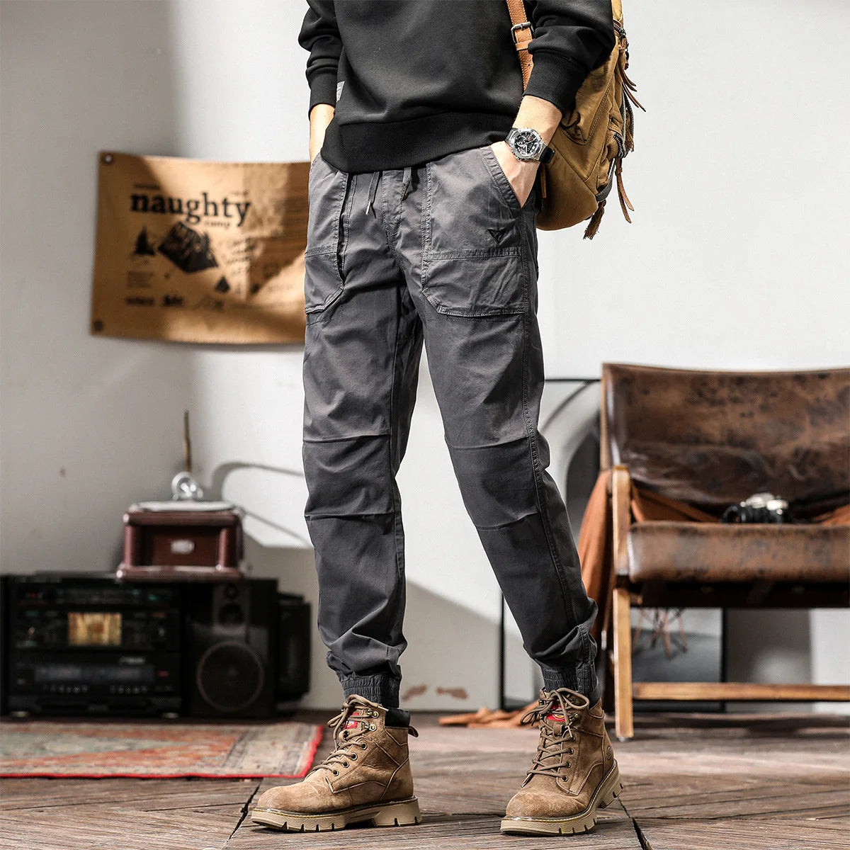 Spring Joggers Cargo Pants Men