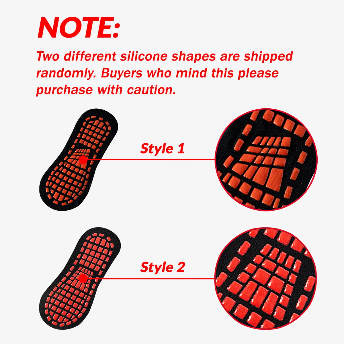 1/4 Pairs Unisex Silicone Non Slip Grip